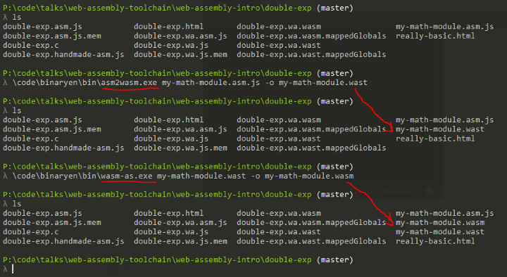building wasm from asm.js