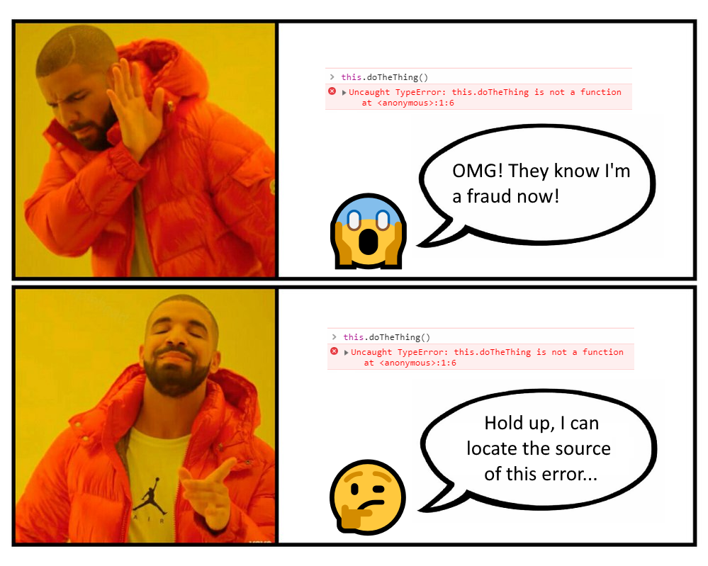 Drake says &quot;don't panic when you see an error&quot;